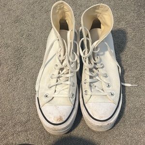 White platform converse